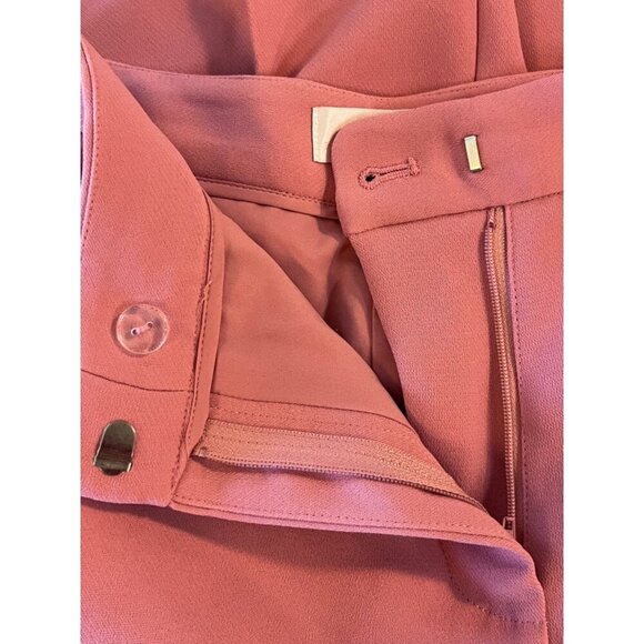 Rachel Parcell Pink High Waisted Wide Leg Suit Pants Dress Back Pockets - Picture 7 of 9